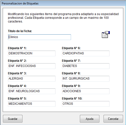 Fichas Personalizables